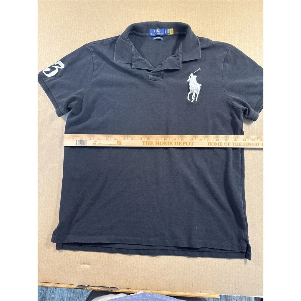 Polo Ralph Lauren Big Pony Polo Shirt Black 3 Custom Slim Fit XL Mens